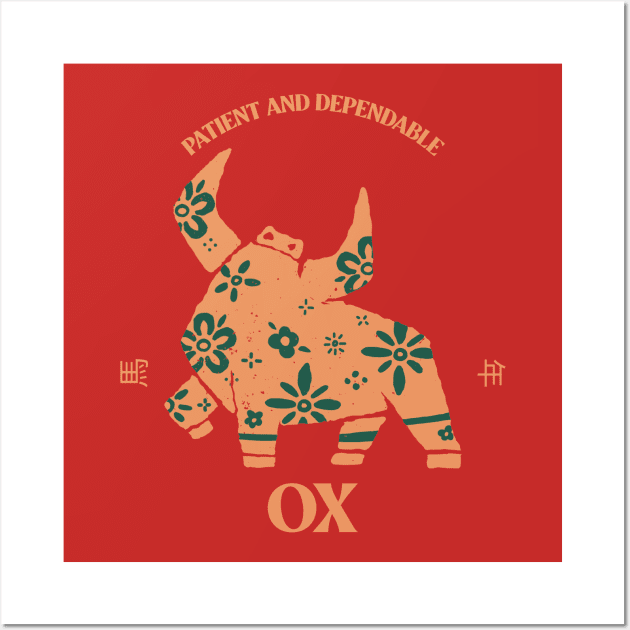 Year of The Ox - Chinese Zodiac Wall Art by Tip Top Tee's